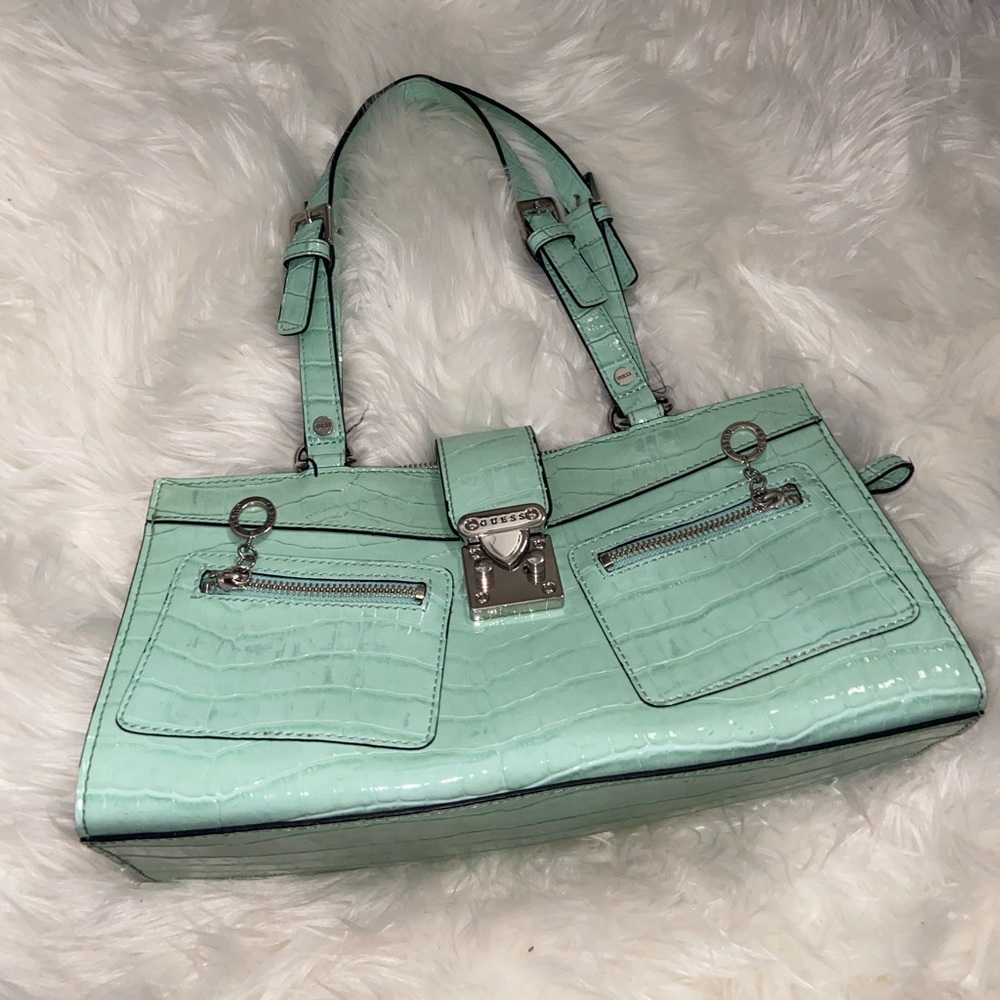 Green Guess Shoulder Bag